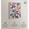 thumbnail image 3 of Some Rainbow Petals Retro Modern Abstract Canvas Wall Art by Art Remedy, White Floater Frame, 30"x45", 3 of 8