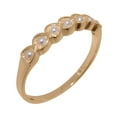 thumbnail image 1 of LBG British Made 10k Rose Gold ring with Cultured Pearl Womens Eternity Ring - 33 size options - Size 11.25, 1 of 9