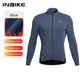 thumbnail image 3 of INBIKE - Maillot de ciclismo para hombre, chaqueta térmica de manga larga de forro polar para ciclismo de montaña, ropa de ciclismo con 3 bolsillos traseros, 3 of 5