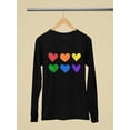 thumbnail image 3 of Colorful Hearts Pride Design Tee Long Sleeve Women's, 3 of 4