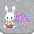 thumbnail image 4 of Inktastic My 1st Easter with Bunny and Easter Basket Girls Baby Bib, 4 of 4