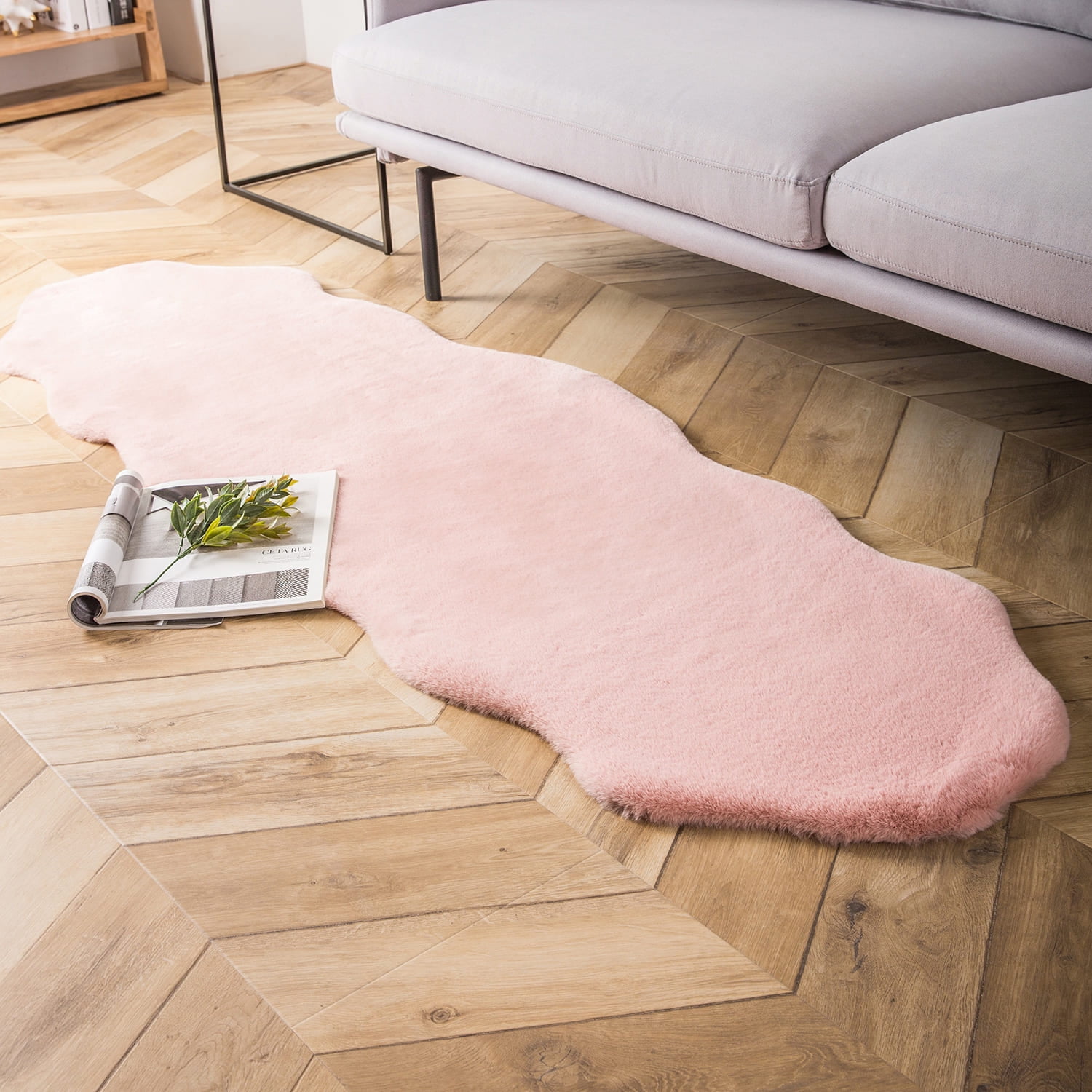 Phantoscope Deluxe Soft Faux Rabbit Fur Series Decorative Indoor Area