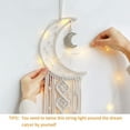 thumbnail image 6 of Macrame Woven Wall Hanging Tapestry, Moon Dream Catcher Wall Hanging, Boho Chic Bohemian Home Decor Handmade Woven Cotton Decoration for Kids Room Wedding Ornament Craft Gift (Moon/Star), 6 of 9
