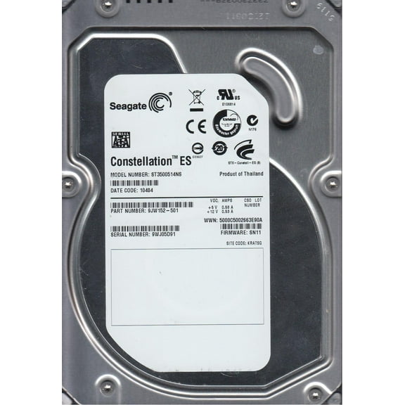 ST3500514NS, 9WJ, KRATSG, PN 9JW152-501, FW SN11, Seagate 500GB SATA 3.5 Hard Drive