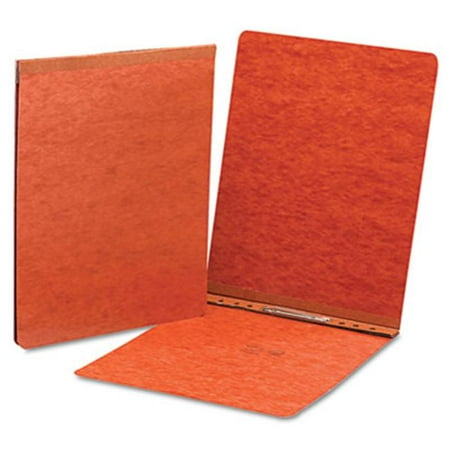 End Opening Pressboard Report Cover, Prong Fastener, Letter, Red, 25/Box