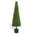 thumbnail image 3 of 4FT Conical Topiary Cedar Trees Artificial Outdoor 2 Pack | Fade-resistant lifelike artificial shrubs for porch or outdoor space décor, maintenance-free greenery, 3 of 11