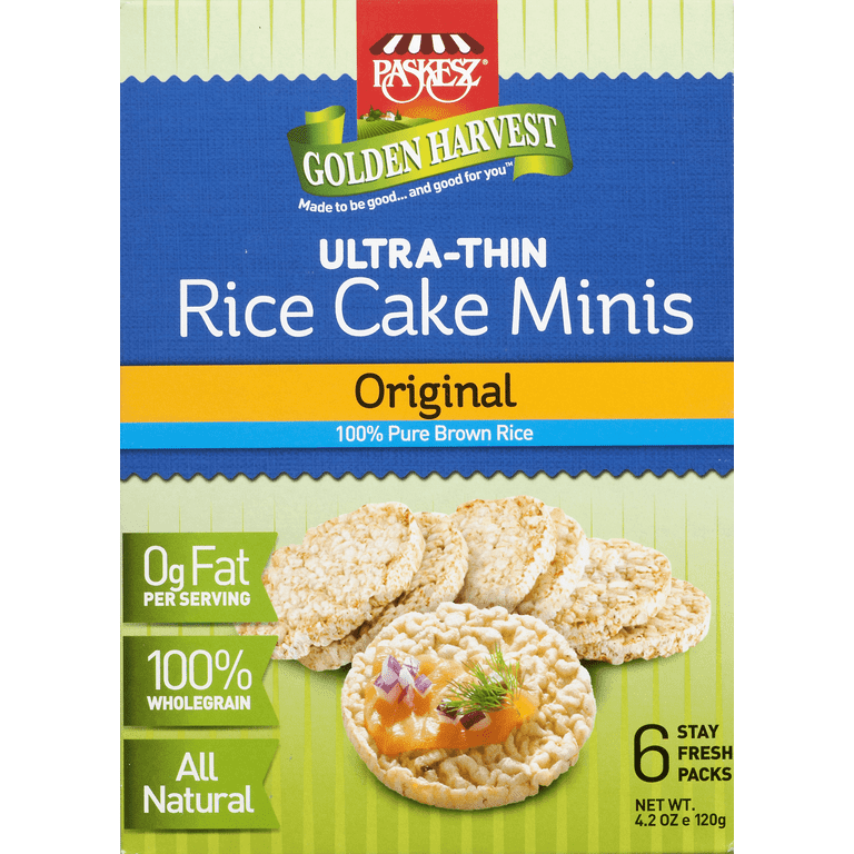 Paskesz Golden Harvest Rice Cake Minis Original Packs - 6 CT