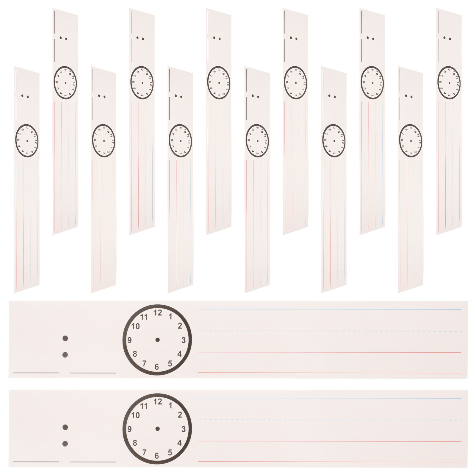 18 Sheets Learning Sentence Strips Word Strips Kids Erasable Sentence