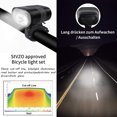 thumbnail image 4 of Luz LED para cabeza de bicicleta, luz delantera impermeable recargable por USB, linterna para bicicleta de 3200mAh, 4 of 7