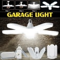 thumbnail image 2 of OCEST 15800LM 6500K LED Garage Light with 5 Adjustable Panels, Deformable Ceiling Light, 2 Pack, 2 of 8