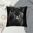 thumbnail image 2 of MDO  Panther Animal Black One Throw Pillow with Cover for Couch Bed Sofa, 18 x 18 Decorative Pillows w/Case, 2 of 5