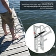 thumbnail image 4 of Boat Folding Ladder, Marine Folding Ladder Sturdy Anti Slip 200KG Load  for Swimming Pools, 4 of 7