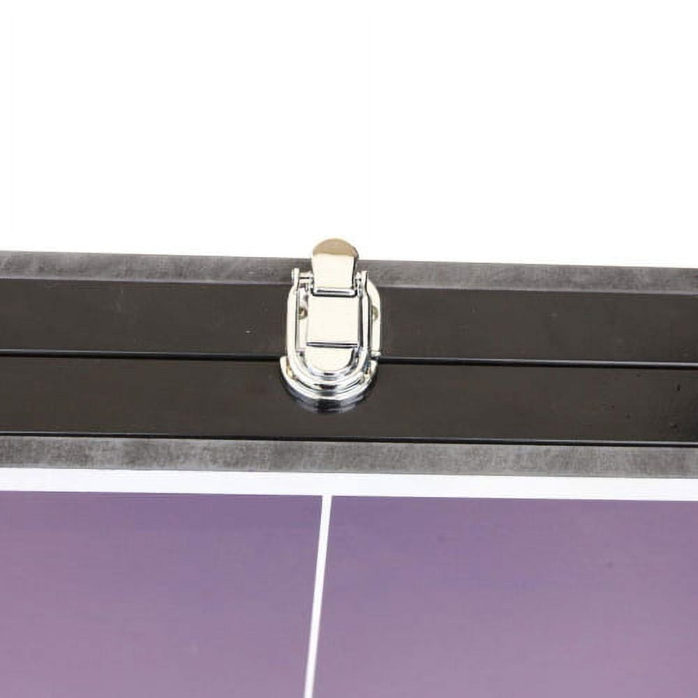 Table Tennis Table Midsize Foldable & Portable Ping Pong Table Set with Net and 2 Ping Pong Paddles for Indoor Outdoor Game