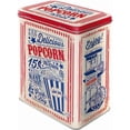 thumbnail image 2 of RIHJIN-Retro storage tin box L, 101.4 oz, Popcorn – Gift idea for diner fans, large metal coffee can, vintage design, 2 of 4