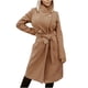 thumbnail image 1 of Abrigo de tela de lana con cinturón de solapa de otoño e invierno para mujer, gabardina, abrigo largo, prendas de vestir Pompotops qwe15187, 1 of 9