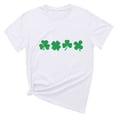 thumbnail image 2 of Chandail de la Saint-Patrick pour Femme, Col Rond Décontracté, Manches Courtes, T-shirt Imprimé Arbre de Noël, Haut, Chandails de la Saint-Patrick pour Femmes, 2 of 4