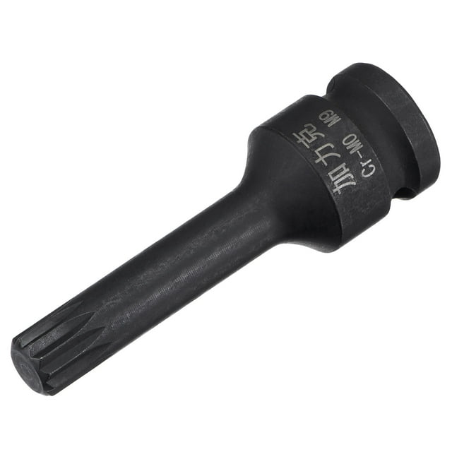Unique Bargains M9 Impact Spline Bit Socket, 3/8' Square Drive 60mm Length CR-MO Metric Sizes