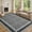 Black Grey, variant on Nanan 2'x6' Machine Washable Runner Rug Classic Solid Striped Wavy Border Non-Slip Indoor Floor Carpet for Hallway Kitchen Entryway, Black Grey
