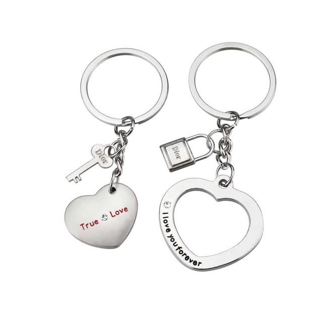 Jumpingount LLavero de Metal para pareja, recuerdo de novia, novio, regalos de cumpleaños, llavero colgante, exquisito para fiesta, trabajo Ropa, zapatos y accesorios Miscelánea