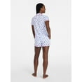 thumbnail image 2 of Joyspun Women's Dreamy Soft Collection Notch Collar Top and Shorts Pajama Set, 2-Piece, Sizes XS-3X, 2 of 6