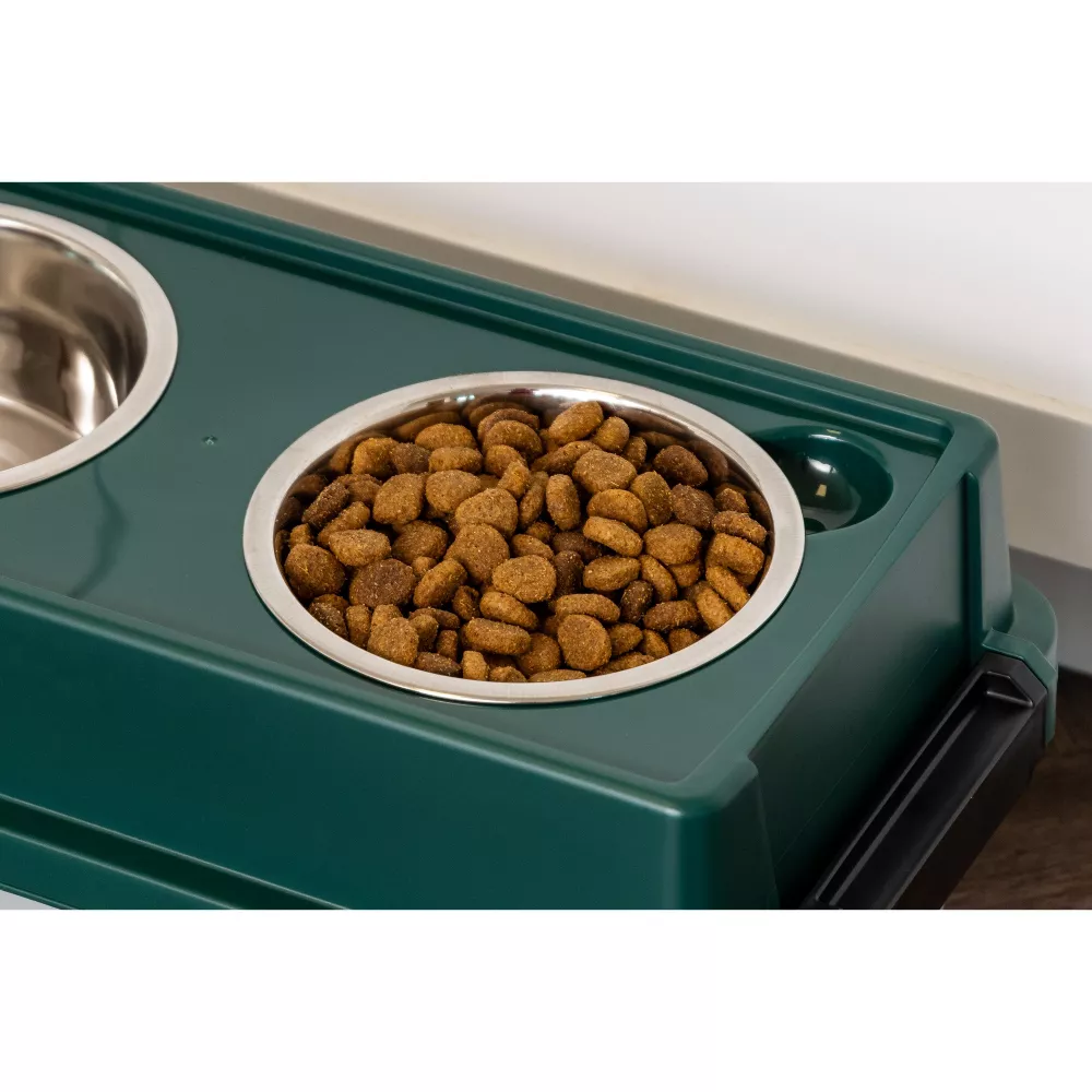 IRIS USA Elevated Dog Food Bowl with Storage photo 5