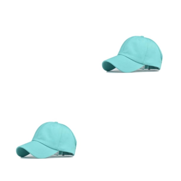 Qarigey Gorra de béisbol para mujer, sombrero deportivo con cola de caballo y ala parasol, moda de primavera y otoño para correr al aire Verde claro 2piezas