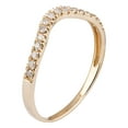 thumbnail image 2 of 10k Yellow Gold Curved Diamond Wedding Band (1/5 cttw, I-J Color, I2-I3 Clarity), 2 of 5