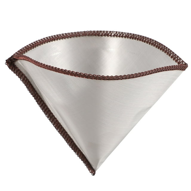 Filtre à Café Réutilisable pour Infusion Manuelle, Filtre à Café Sans Papier en Maille, Filtre Cône en Acier Inoxydable, Filtre pour Café Goutte à Goutte 3 à 4 Tasses