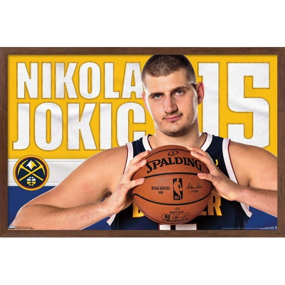NBA Denver Nuggets - Nikola Jokic 19 Wall Poster, 22.375" x 34", Framed