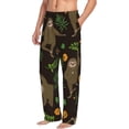 thumbnail image 2 of Sigee Sloth Doing Yoga Print Men's Pajama Pants - Soft Lounge Sleep Bottoms with Elastic Waistband and Pockets-, 2 of 9