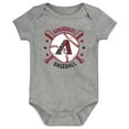 thumbnail image 4 of Infant  Black Arizona Diamondbacks Batter Up 3-Pack Bodysuit Set, 4 of 4