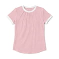 thumbnail image 2 of PNTUTB Women's Summer Crew Neck Pleated Color Blocked Short Sleeve Pullover Comfortable Loose T Shirts, 2 of 6