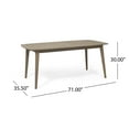 thumbnail image 4 of GDF Studio Jennette Outdoor Acacia Wood Expandable Rectangular Dining Table Gray, 8 Person, 4 of 13