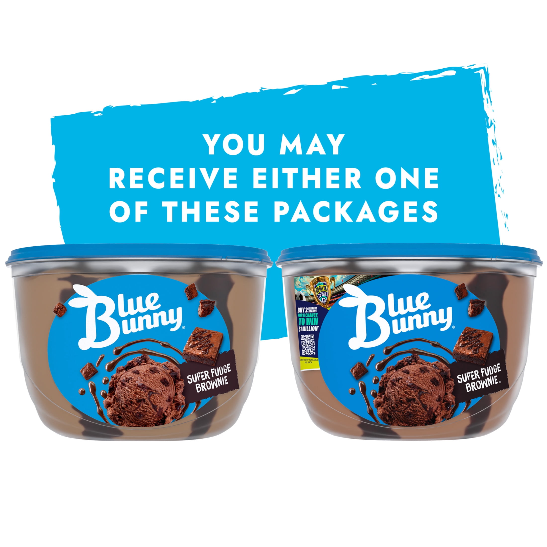 Blue Bunny Super Fudge Brownie Premium Frozen Dessert, 46 fl oz