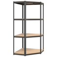 thumbnail image 5 of vidaXL 4-Layer Shelves 3 pcs Anthracite Steel&Engineered Wood, 5 of 5
