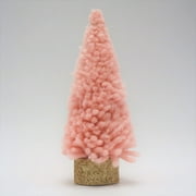 Holiday Time Dark Blush Yarn Tree W/gr Base Ornament