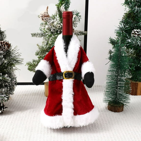 Pklyzj Christmas Decorations,Christmas Wine Cover Christmas Dress Wine Bottle Cover Christmas Dress Wine Bottle Decoration Wine Bag Wine Cover Christmas Decor on Clearance