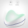 thumbnail image 5 of Heart-Shaped Memory Foam Leg Pillow - 100% Slow Rebound Contour Design, Compact Size 25*25*15*6, Lightweight <1lb, Durable Factory-Made Support for All Sleep Positions, White, 5 of 5