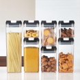 thumbnail image 2 of Contenedores de almacenamiento de alimentos de 7 piezas, s con tapas, dispensador de cierre a para alimentos, refrigerador doméstico mayimx Contenedores de almacenamiento, 2 of 9