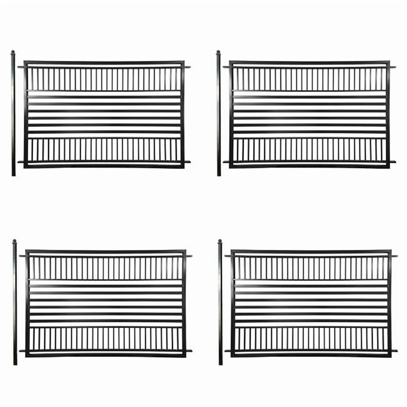 ALEKO 4-Panel Steel Fence Kit Barcelona Style 8 x 5 ft. Each