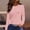 Pink, variant on Snorda Long Sleeve Shirts for Women Crew Neck Polka Dot Shirts for Women Casual Printed Pullover Soft Basi Vintage Shirt for Fall Outdoors Looks