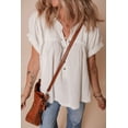 thumbnail image 5 of Chic Summer Blouse for Women: Cuffed Short Sleeves and Flared Silhouette | [ZhiHiMeRi] | (US 8-10)M, 5 of 12