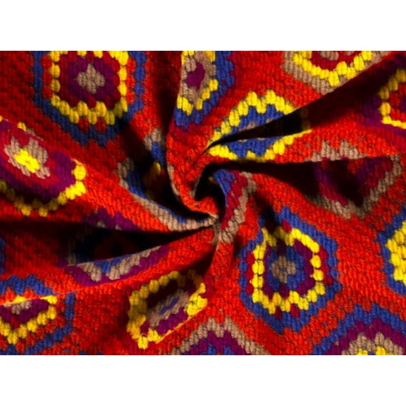 Minerva Wool Blend Knit Coating Fabric Orange Multi - per yard