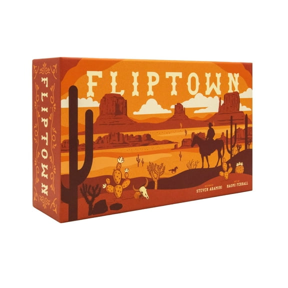 Fliptown Western Family Board Game for 1 to 4 Players, Ages 12