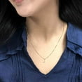 thumbnail image 3 of 14K Rose Gold Letter J Diamond Initial Pendant Necklace (1/10cttw) 18-inch Box Chain by Diamond Wish, 3 of 3