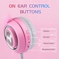 thumbnail image 2 of Auriculares gamer SOMIC G951 rosa USB con orejas de gato y sonido envolvente 7.1, 2 of 8