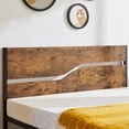 thumbnail image 4 of Taomika Full Size Platform Bed Frame/Mattress Foundation Queen Size With Rustic Vintage Wood Headboard, Strong Metal Slats Support, No Box Spring Needed, Brown Bed Frames, 4 of 11
