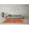 thumbnail image 3 of Ahgly Company Indoor Rectangle Abstract Orange Modern Area Rugs, 2' x 4', 3 of 4