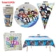 thumbnail image 3 of Globos de feliz cumpleaños para 10 personas, juego de fiesta temática de Beyblade Burst, decoraciones para niños, pancarta colgante, fondo personalizable, 3 of 5
