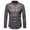 Gray, variant on Odeerbi Men Turndown Collar Blouse Shirts Long Sleeve Casual Floral Embroidery Slim Band Collar Dress Shirts Wine